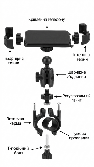 Підставка для мобільного телефону на велосипед SJJ-001 Feel Fit чорний | Зображення 5