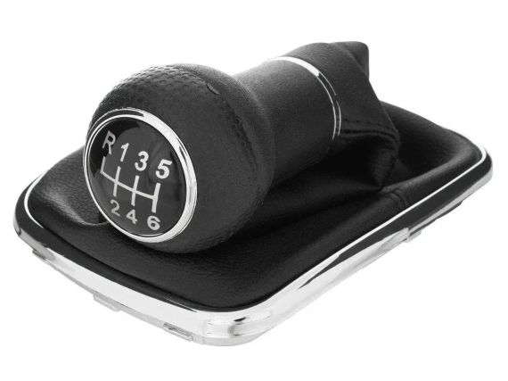 VW Bora (98-05) ручка переключения передач КПП 6 ступка диаметр 12мм + чехол+ рамка ХРОМ