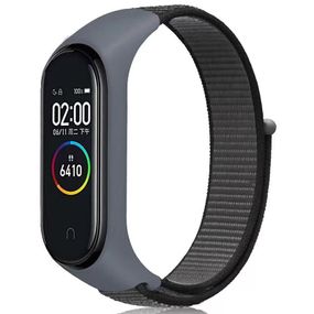 Ремешок Nylon New для Xiaomi Mi Band 3/4/5/6/7 Gray