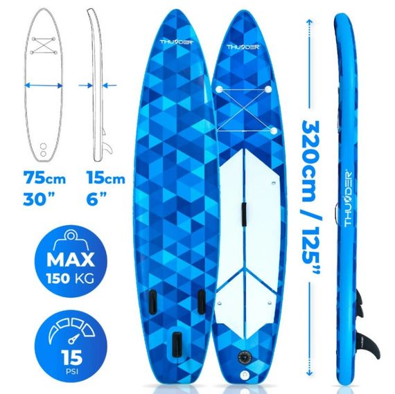 Надувна дошка SUP THUNDER NION 320 см з веслом | Зображення 5