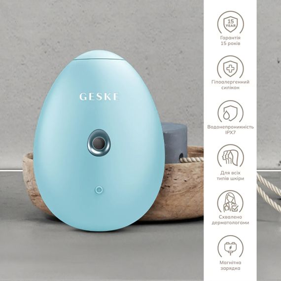 Электронный освежитель для увлажнения лица GESKE Facial Hydration Refresher 4в1 gray, Бирюзовый | Зображення 2