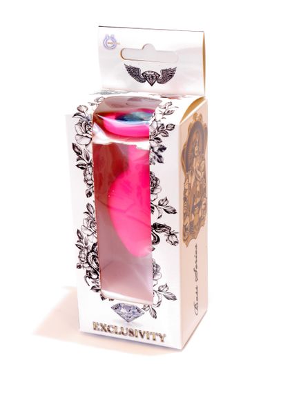 Анальна пробка з блакитним кристалом Plug-Jewellery Pink Silicon PLUG Medium-Light Blue Diamond | Зображення 8