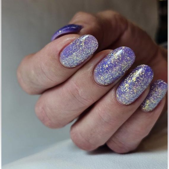 Гель для нарощення Mi YUKI №3 Builder Gel (фіолетовий з пластівцями юккі) 5мл