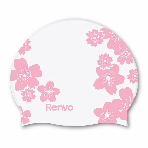Доросла Шапочка для плавання Renvo Selva Уні Білий Рожевий OSFM (2SC500-0305)