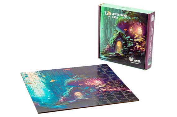 Пазл Puz3490 "Ліс" дерев'яний, 130 елем. Розмір пазла 295x295 мм PuzzleOK