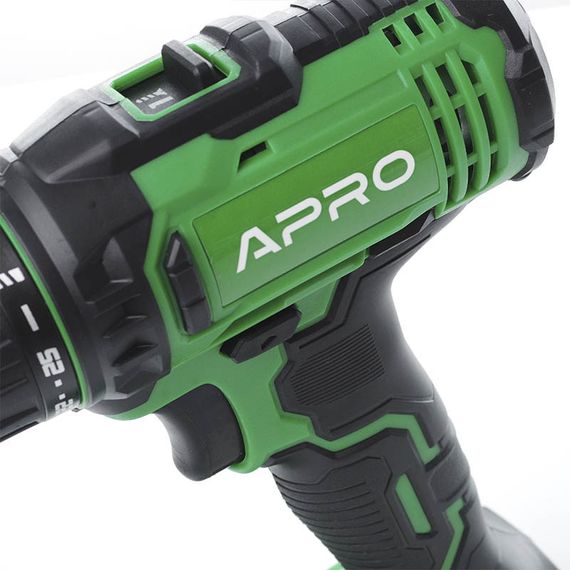 Дриль-шуруповерт акумуляторний APRO 895030 20В, 2А, 20D, 2 АКБ, ЗУ, кейс 8950301 | Зображення 6