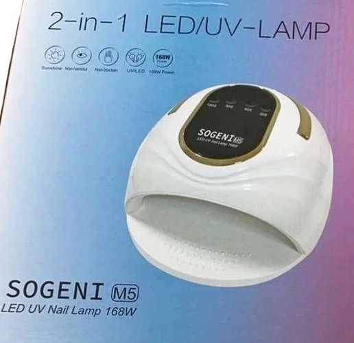 Лампа для манікюру та педикюру LED/UV Sogeni М5 168 Вт для нігтів сушіння гель лаку | Зображення 7