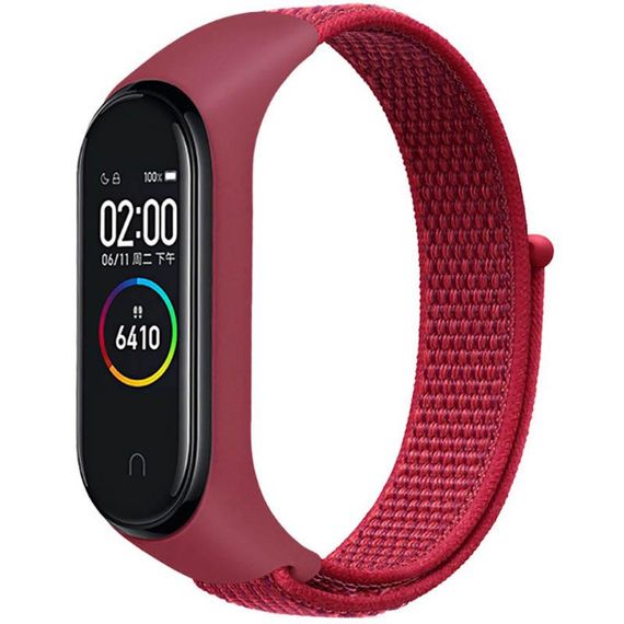 Ремінець Nylon New для Xiaomi Mi Band 3/4/5/6/7 Red
