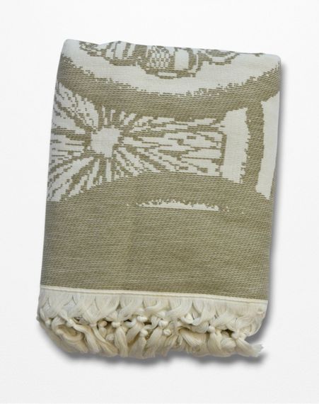 Полотенце пляжное пештемаль Pupilla 90 х 170 см, Limon Bej