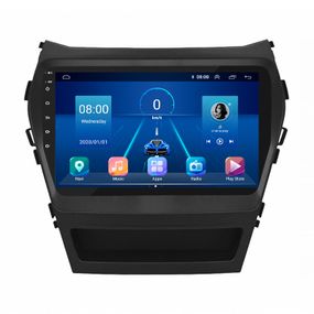Штатная магнитола 9" Lesko для Hyundai Santa Fe III Рестайлинг 2015-2018 6/128Gb 4G Wi-Fi GPS Top Хюндай