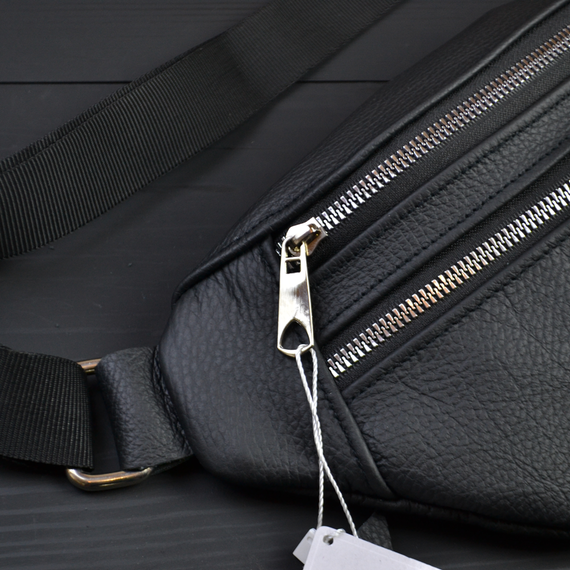 Якісна бананка з натуральної шкіри, сумка чоловіча - жіноча барсетка шкіряна | Зображення 9