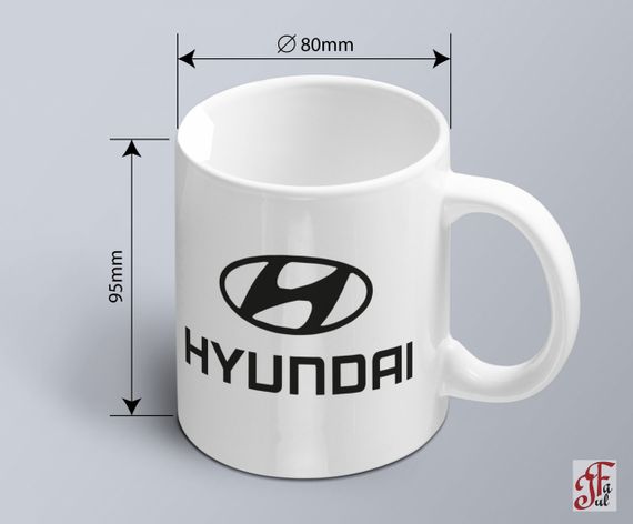 Чашка  з принтом авто логотип Hyundai  (02010102038) | Зображення 1