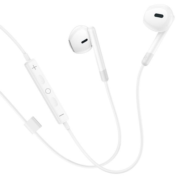 Стерео навушники Hoco M109 Pure joe (3.5mm/1.2m) White | Зображення 1