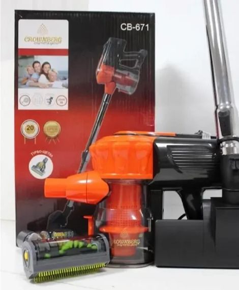 Пилосос ручний Crownberg СВ 672 2500 Вт з турбощіткою і Hepa фільтром (CB-672) | Зображення 1