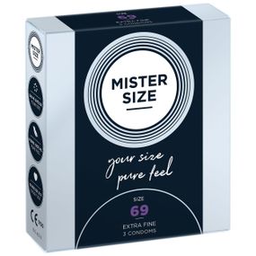 Распродажа!!! Презервативы Mister Size - pure feel - 69 (3 condoms) (срок 04.2026) sexstyle