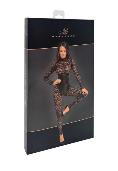 Комбинезон Noir Handmade F299 Enigma lace catsuit with underbust bodice Черный M | Зображення 5