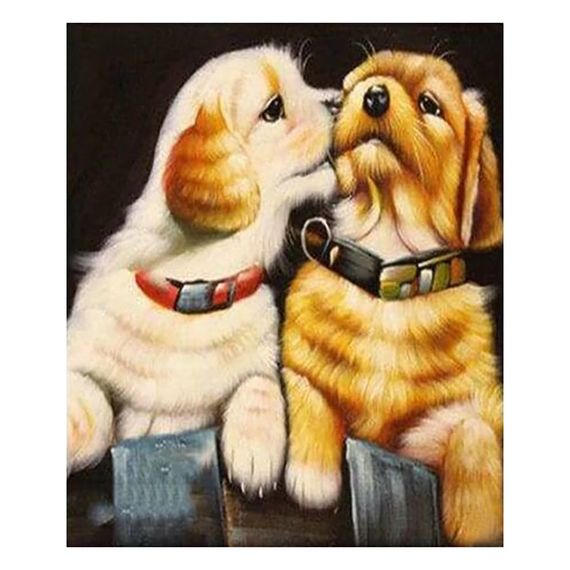 Алмазная мозаика "Красавчики" 189034 картон, неполная выкладка 21х25 см | Зображення 1