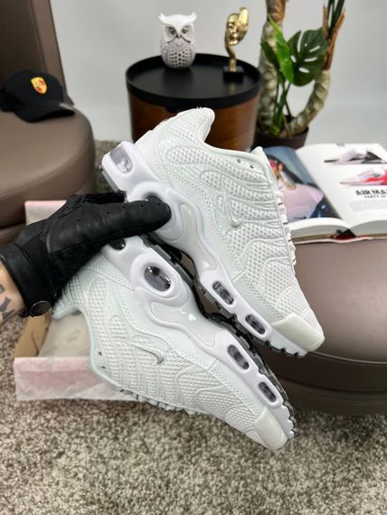 Кросівки Air Max Plus White Silver , текстиль , В'єтнам 38 24 см | Зображення 2