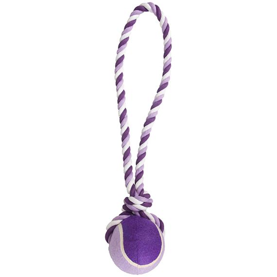 Іграшка для собак Flamingo Cotton Rope With Tennis Ball, 50 см