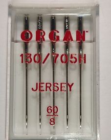 Иглы швейные для вязаных и трикотажных тканей ORGAN Jersey №60 пластиковый бокс 5 шт для бытовых швейных машин