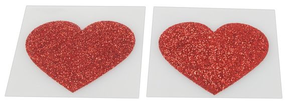 Украшение для сосков - Cottelli Collection Nipple Sticker Heart Sex Aura | Зображення 1