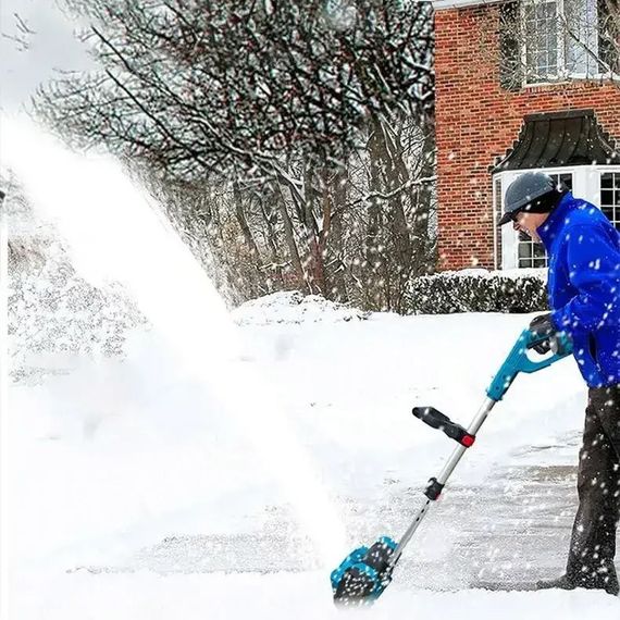 Снегоуборщик аккумуляторный на 2 АКБ складной Krafftec | Зображення 9