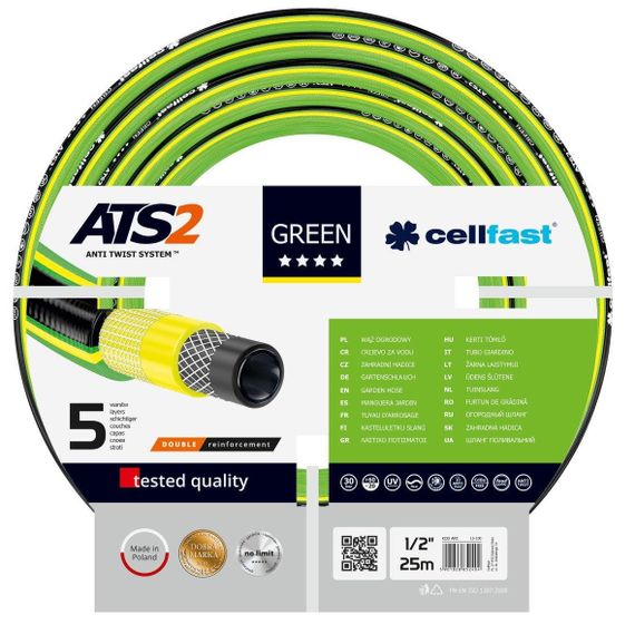 Садовий шланг Cellfast GREEN 1/2" 25 м 15-100