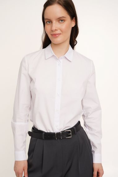 Сорочка однотонна жіноча LAWA WBC02323 M Білий shop (2000990256782)