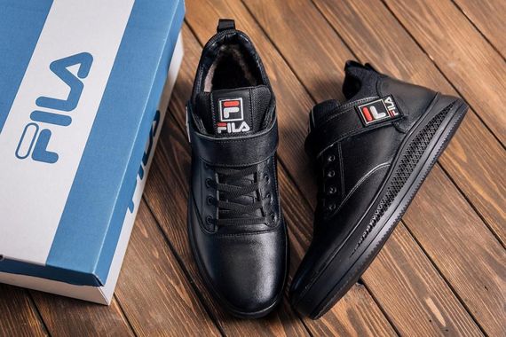 шкіряні зимові ботинки Fila Black | Зображення 3