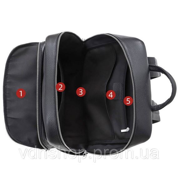 Чоловічий шкіряний рюкзак для поїздок та прогулянок 30х40х17, сумка на спину в офіс Tiding Bag 75362 чорна | Зображення 4