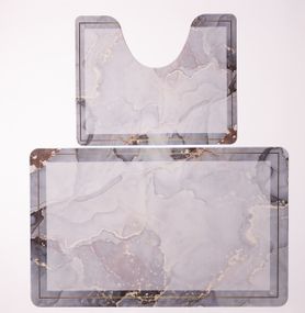 Набір килимків для ванної та туалету Grey Marble 50*80/40*50 см Yiwu HP-42-178
