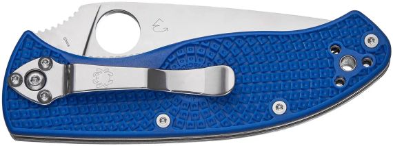 Ніж Spyderco Tenacious blue напівсерейтор | Зображення 3