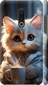 Чохол на Meizu 15 Plus Білий кіт "5646m-1473-2448"