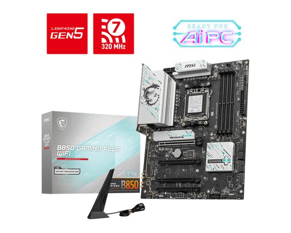 Материнcкая плата MSI B850 GAMING PLUS WIFI sAM5 B850 4xDDR5 M.2 DP WiFi BT ATX 911-7E56-007 | Зображення 4