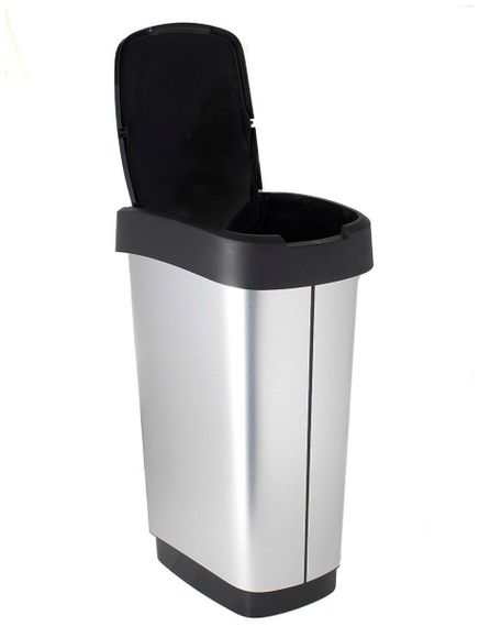 Контейнер для сміття Rotho (Рото) Art Twist 50 л (11677) Сріблястий | Зображення 2