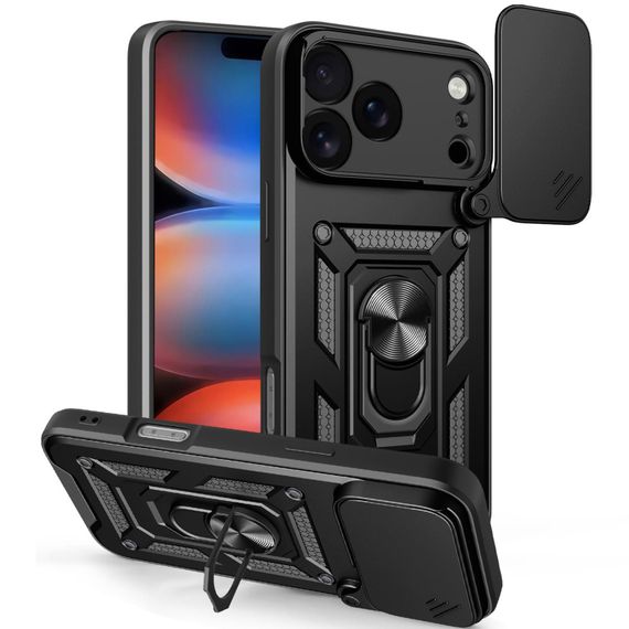 Чохол Ummi Camshield Serge Ring для Apple iPhone 17 Pro Max / 18 Pro Max (6.9") Чорний / Black