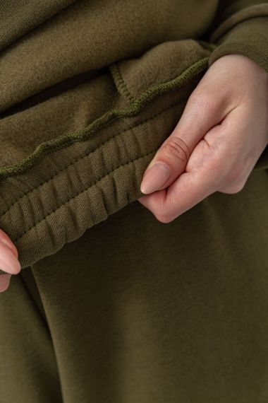 Спорт костюм жіночий на флісі, колір хакі, 214R104 | Зображення 7