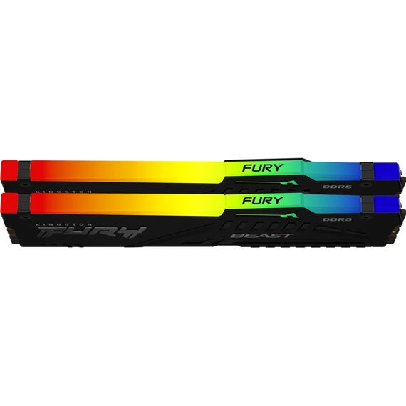 Модуль пам'яті для комп'ютера DDR5 32GB (2x16GB) 6000 MHz Beast RGB EXPO Kingston Fury (ex.HyperX) (KF560C30BBEAK2-32) | Зображення 2