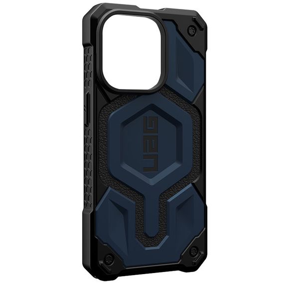 Ударопрочный чехол UAG Monarch Pro with MagSafe Leather для Apple iPhone 14 (6.1") / 13 (6.1") TPU+PC, Синий | Зображення 3