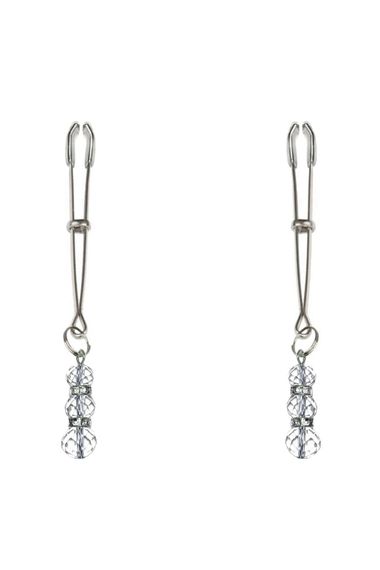 Тонкі затискачі для сосків Feral Feelings Thin nipple clamps Сріблястий One Size