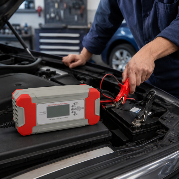 Зарядное устройство для автомобильных аккумуляторов 8A 12V/24v / Автомобильная зарядка / Зарядка для аккумулятора авто | Зображення 3