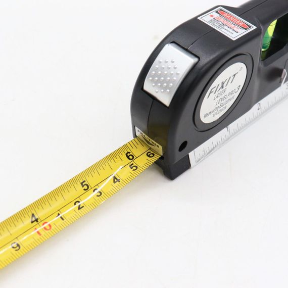 Лазерний рівень з вбудованою рулеткою, LASER LEVEL PRO3 / Нівелір рідинний для будівельних робіт | Зображення 7