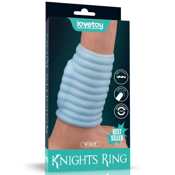 Насадка на член - Vibrating Wave Knights Ring Blue Sex Aura