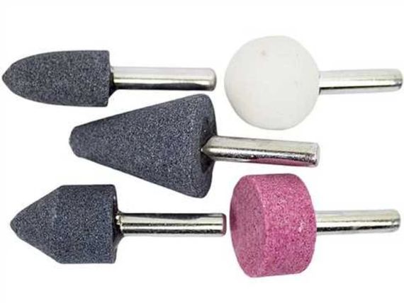 Набір камені насадки шліфувальні хвостовик 6 мм 5 штук VOREL-25400 | Зображення 2