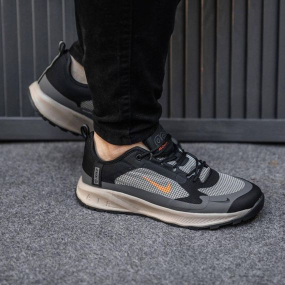 Демісезонні шкіряні кросівки Nike колір чорний/сірий | Зображення 5