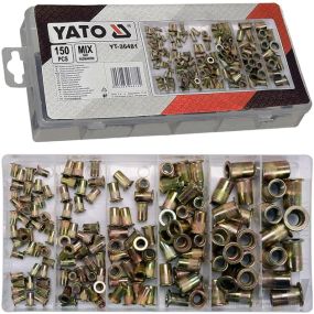 Набор нютогайки заклепки стальные М3-М10 150 штук YATO YT-36481