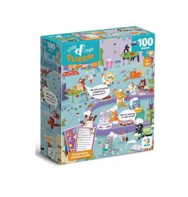 Пазл Шукай та знаходь "Котяче кафе" 300667 DoDo, 100 деталей, 33х47 см, в коробці (4823115911018)