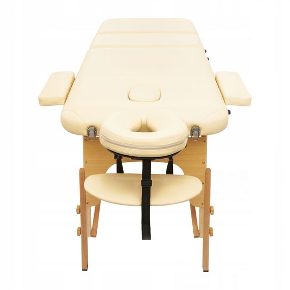 Масажний стіл складаний 4FIZJO Massage Table+ Wood W60 Beige TABLE+W60BEIGE (P-5907739318367) | Зображення 7