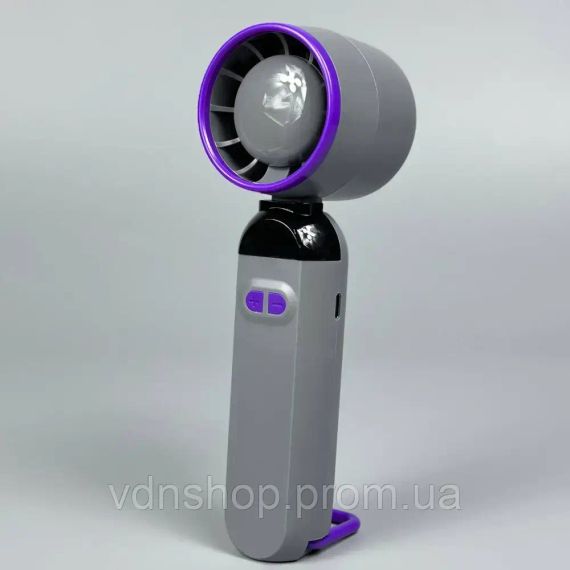 Вентилятор портативний настільний ручний Handheld fan LY-937 із вбудованим акумулятором та з цифровим дисплеєм, 5 швидкостей | Зображення 3