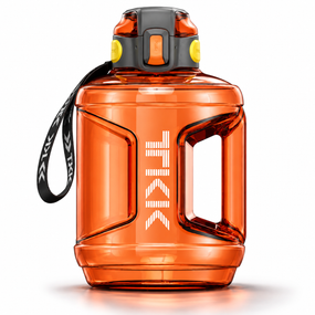 Спортивна пляшка для води TKK 2300 мл теракотова Tritan BPA Free, ударостійка еко-пляшка з ручкою та клапаном